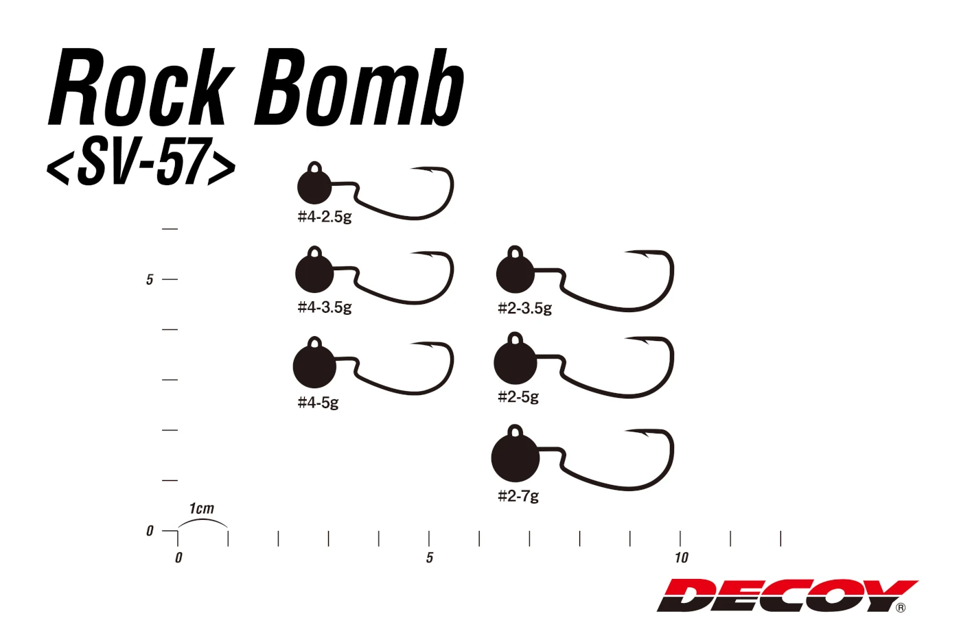 Têtes Plombées ROCK BOMB SV57 - DECOY - Pecheur-Online