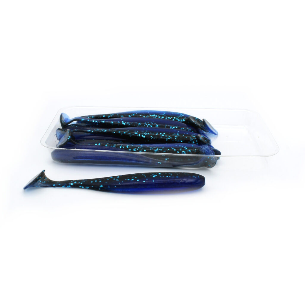 Leurres Souples DUO Realis V-tail Shad – F003 Clear Red Pepper – 8 Pièces – 7,6 Cm