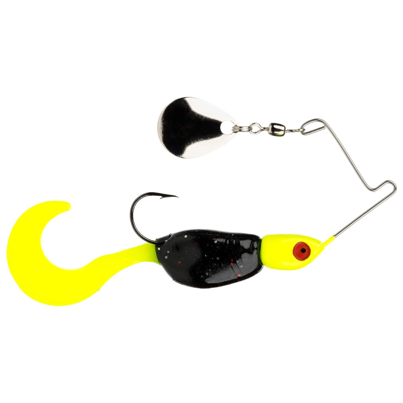 Strike King Mr. Crappie Spin Baby 1/8 oz. Tuxedo Black/Chartreuse